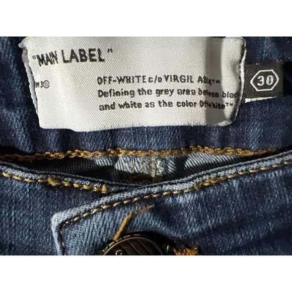 Off white Women's Blue Jeans - Picture 4 of 5